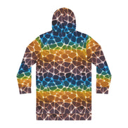 Rainbow Stripe Hoodie Dress — All-Over Print
