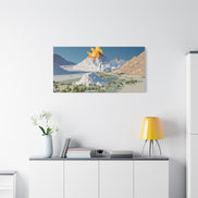 Tropical Volcano Eruption Canvas Print for Nature-Obsessed Interiors — Island Adventure Wall Art, FSC-Certified Matte Stretched Canvas, Home Decor Gift for Wanderlust Collectors