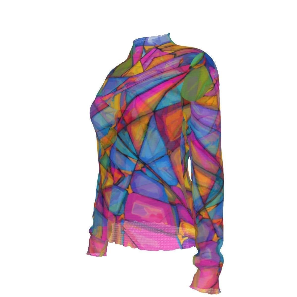 Transcendent Goddess Breathable Mesh T-Shirt - Vibrant Ethereal All-Over Print Summer Top by Aesthetic Rebellion