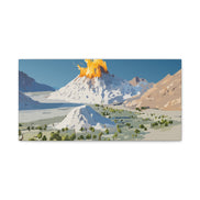 Tropical Volcano Eruption Canvas Print for Nature-Obsessed Interiors — Island Adventure Wall Art, FSC-Certified Matte Stretched Canvas, Home Decor Gift for Wanderlust Collectors