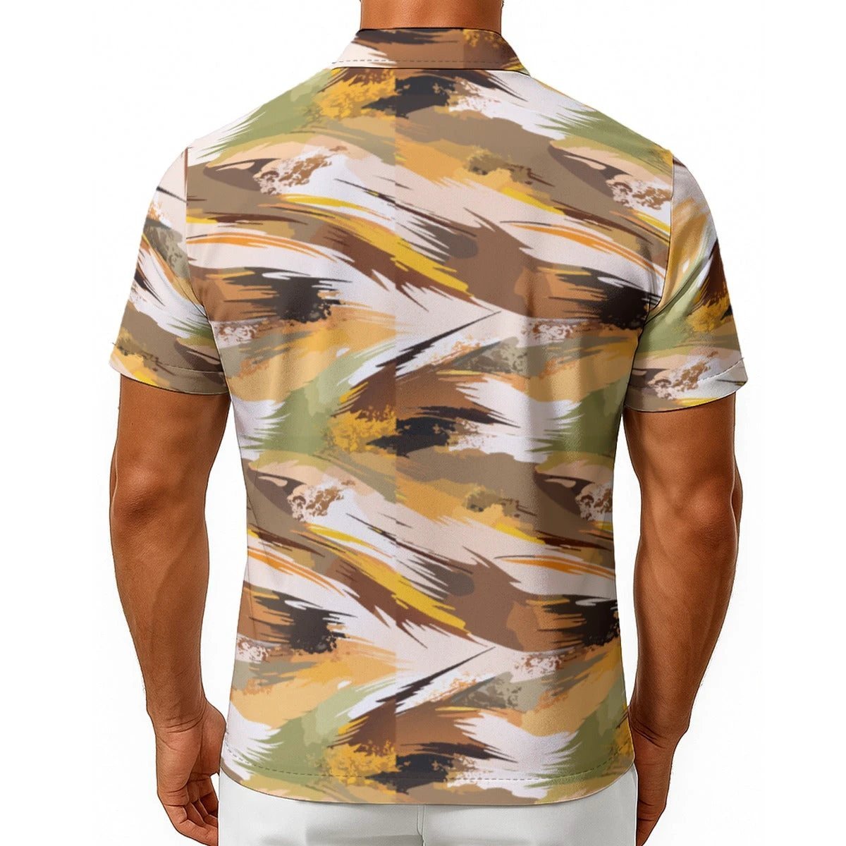 All-Over Print Men's Hawaiian Shirt With Button Closure by Yoycol