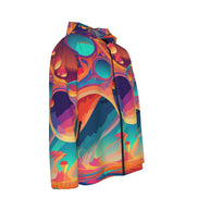 All-Over Print Men's Hooded Zipper Windproof Jacket Yoycol