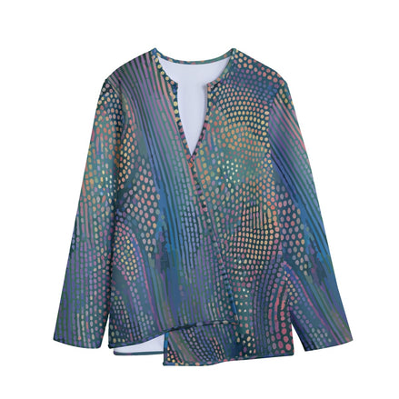 Scuba Irregular Hem Jacket - Deep Teal Bioluminescent Scale Outwear | Aesthetic Rebellion