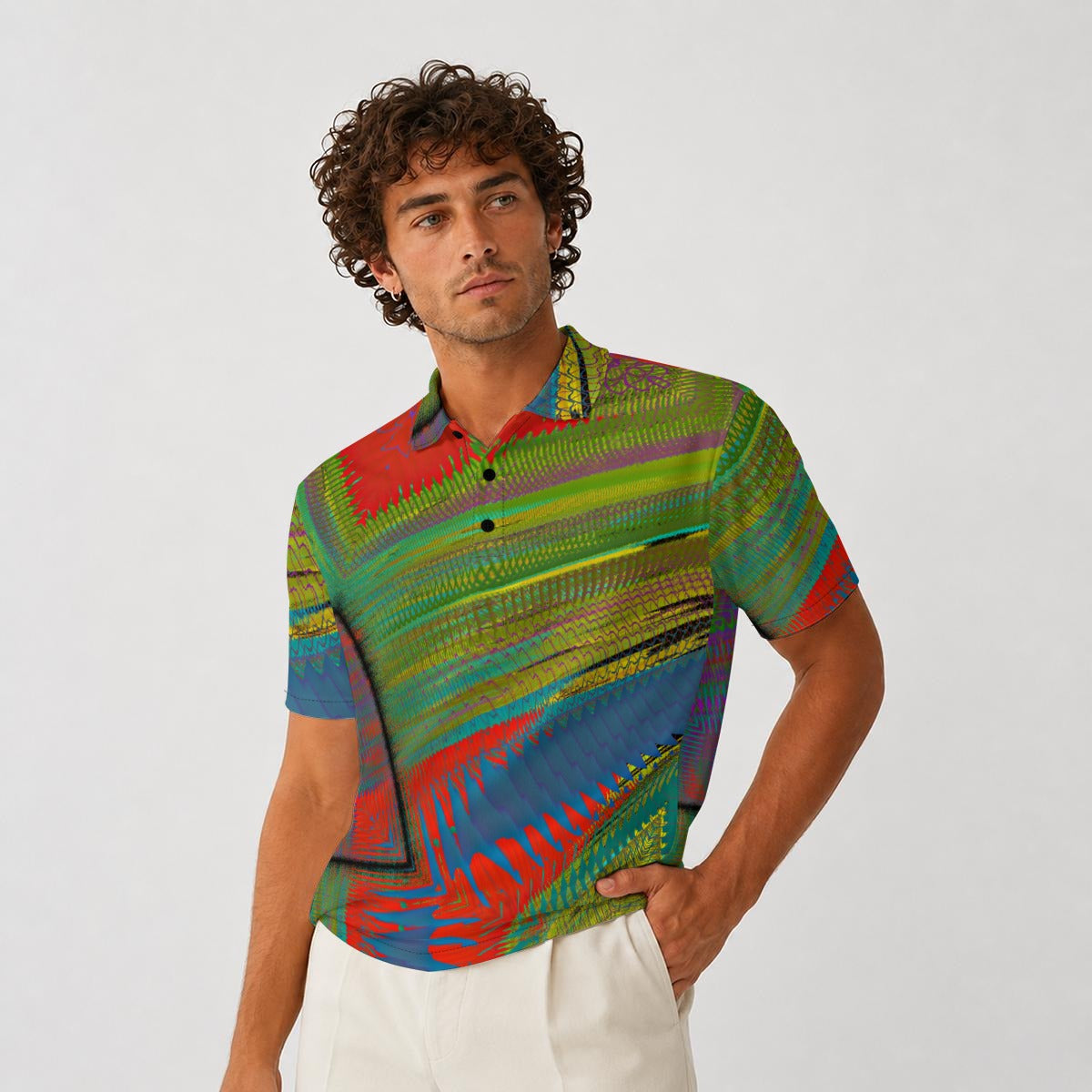 All-Over Print Men's Heavyweight Polyester Polo Shirt|210GSM Yoycol