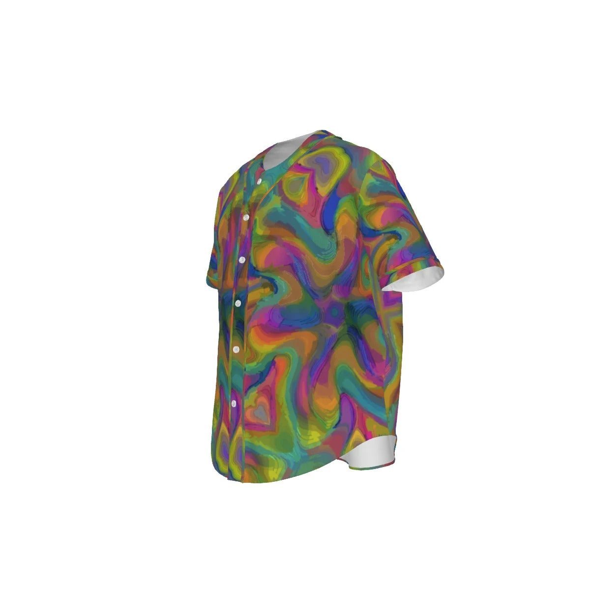 All-Over Print Men's Short Sleeve Baseball Jersey With Pinstripes by Yoycol