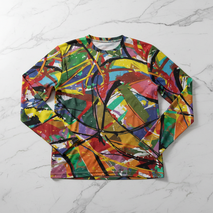 AOP Paint Splatter Long Sleeve Tee | Boundless Bleeds
