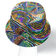 Psychedelic Mood-Shift Bucket Hat for Festival-Goers — Reversible Trippy Headwear, Cognitive Drift, Rave Accessory, Two-Sided Art Hat, Mind-Melting Streetwear