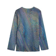 Scuba Irregular Hem Jacket - Deep Teal Bioluminescent Scale Outwear