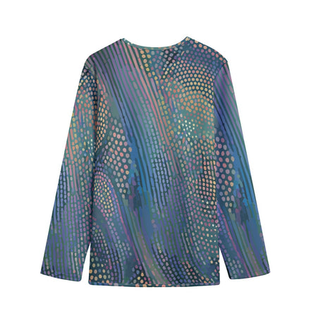 Scuba Irregular Hem Jacket - Deep Teal Bioluminescent Scale Outwear