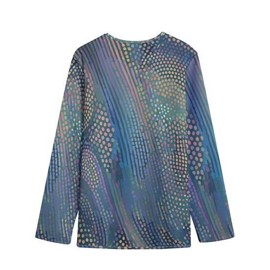 Scuba Irregular Hem Jacket - Deep Teal Bioluminescent Scale Outwear