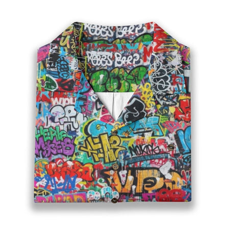 All-Over Print Men's Casual Hawaiian Short Sleeve Shirt | 125GSM Cotton by Yoycol