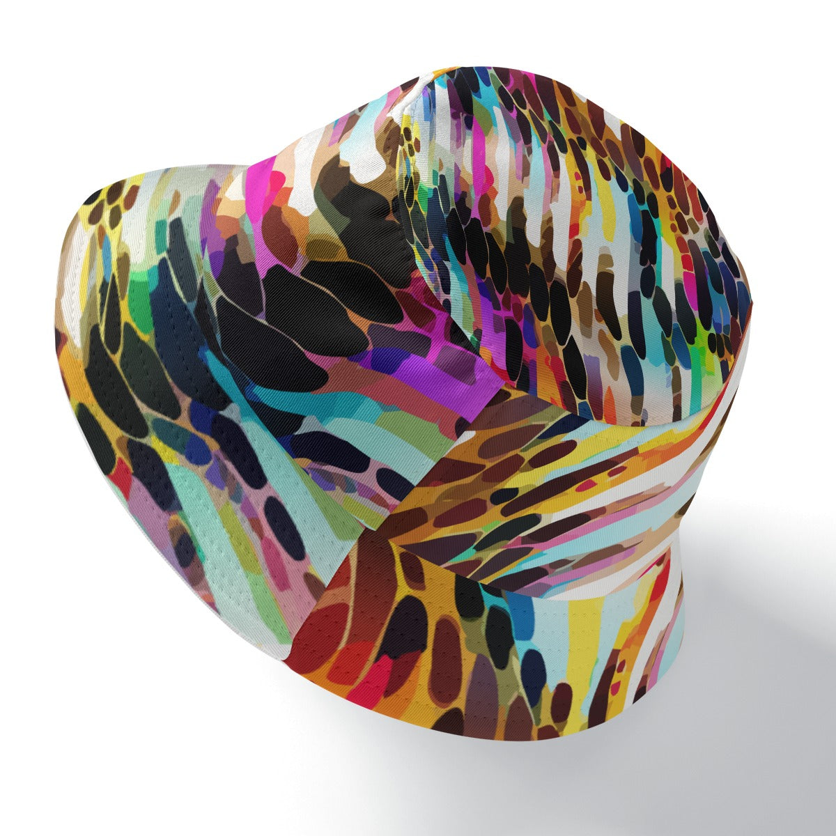Festival & Rave Bucket Hat for the Maximalist Mystic — Reversible Aura Print Headwear, Sun-to-Dusk Rave Coverage, Psychedelic Streetwear, Wear Your Energy, Unisex Statement Hat, Radiant Aura Colorway