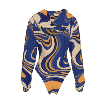 All-Over Print Women's Raglan Sleeve Hooded Bodysuit