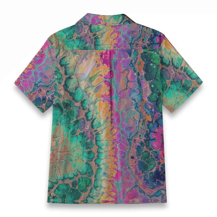 All-Over Print Men's Casual Hawaiian Short Sleeve Shirt | 125GSM Cotton by Yoycol