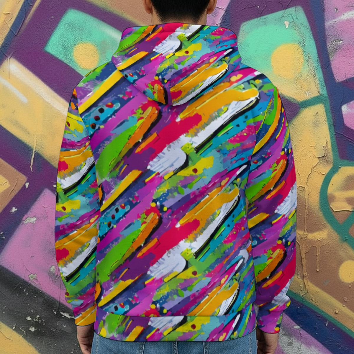 All-Over Print Men's Heavy Fleece Zip Up Hoodie Yoycol