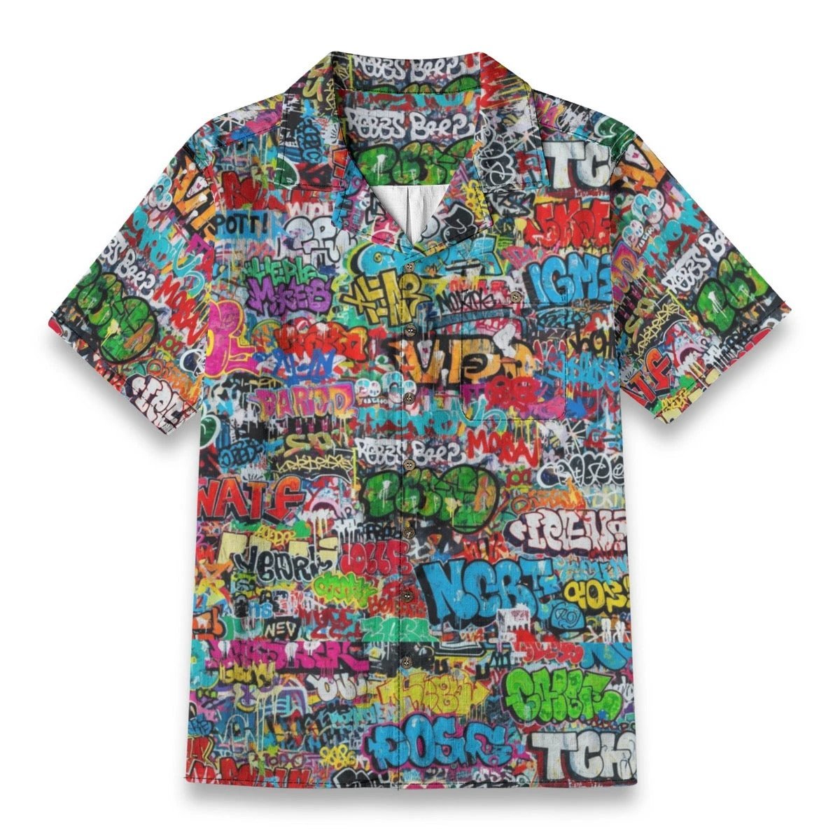 All-Over Print Men's Casual Hawaiian Short Sleeve Shirt | 125GSM Cotton by Yoycol