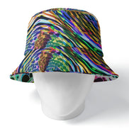 Psychedelic Mood-Shift Bucket Hat for Festival-Goers — Reversible Trippy Headwear, Cognitive Drift, Rave Accessory, Two-Sided Art Hat, Mind-Melting Streetwear