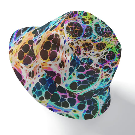 Psychedelic Mood-Shift Bucket Hat for Festival-Goers — Reversible Trippy Headwear, Cognitive Drift, Rave Accessory, Two-Sided Art Hat, Mind-Melting Streetwear