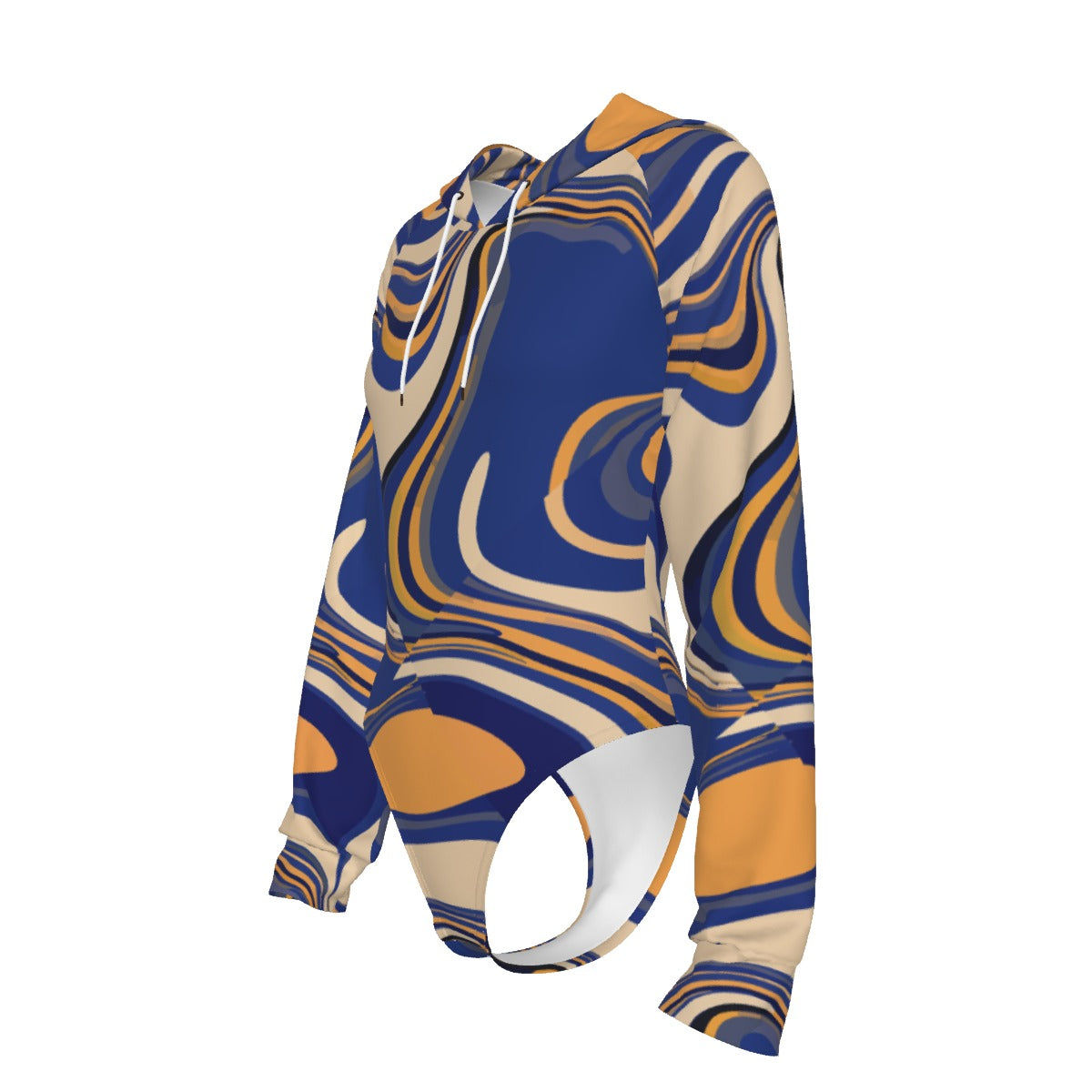 All-Over Print Women's Raglan Sleeve Hooded Bodysuit
