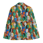 All-Over Print Men's Casual Flat Lapel Collar Blazer | 245GSM Cotton