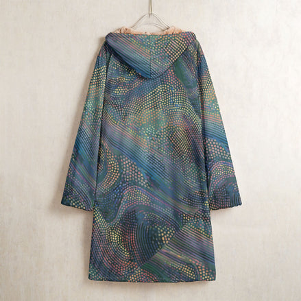 Maximalist Festival Coat for Burners — Long Fleece Windbreaker, Psychedelic Outerwear, Rave Camp | Aesthetic Rebellion