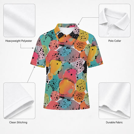 All-Over Print Men's Heavyweight Polyester Polo Shirt|210GSM Yoycol