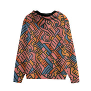 All-Over Print Zip Up Hoodie With Pocket | Interlock Yoycol