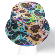 Psychedelic Mood-Shift Bucket Hat for Festival-Goers — Reversible Trippy Headwear, Cognitive Drift, Rave Accessory, Two-Sided Art Hat, Mind-Melting Streetwear