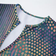 Scuba Irregular Hem Jacket - Deep Teal Bioluminescent Scale Outwear