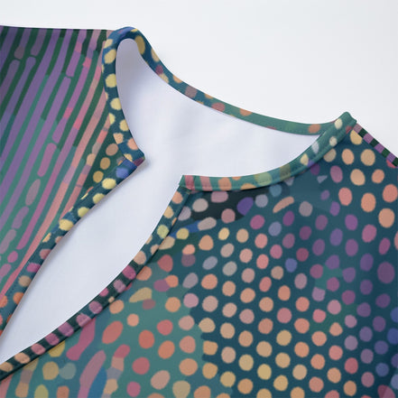 Scuba Irregular Hem Jacket - Deep Teal Bioluminescent Scale Outwear
