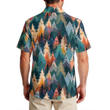 Evergreen AOP Hawaiian Shirt for Summer's Most Intentional Dresser — 150gsm Bamboo-Texture | Aesthetic Rebellion