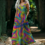 All-Over Print Women’s Sleeveless Maxi Dress by Yoycol