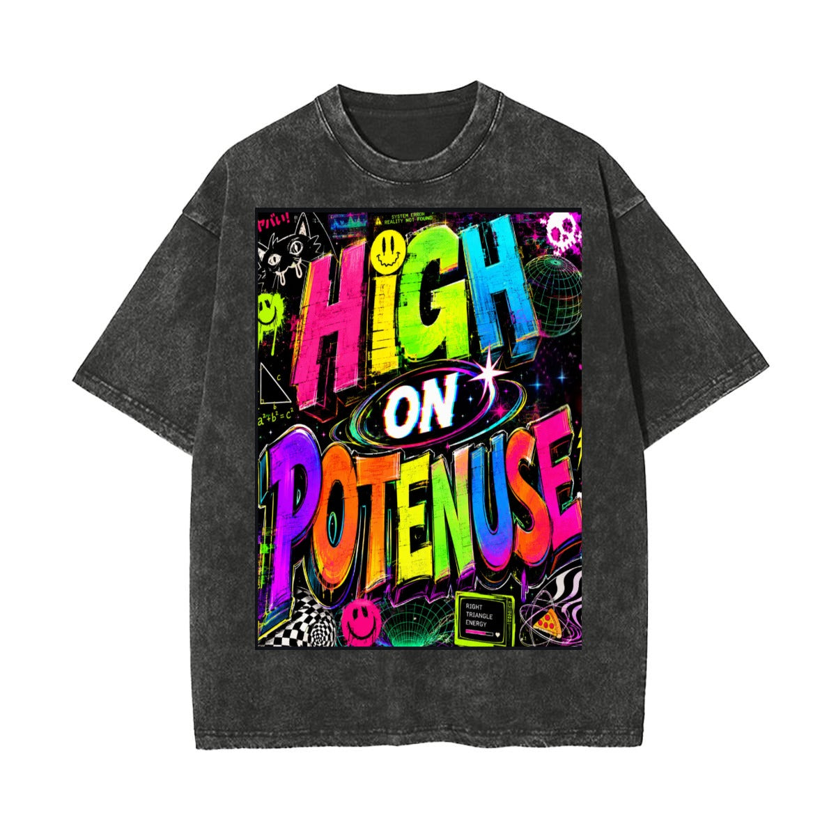 Unisex Heavyweight Washed T-shirt Printed in USA|250GSM Cotton DTF Double-sided