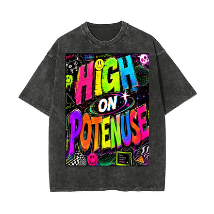 Unisex Heavyweight Washed T-shirt Printed in USA|250GSM Cotton DTF Double-sided