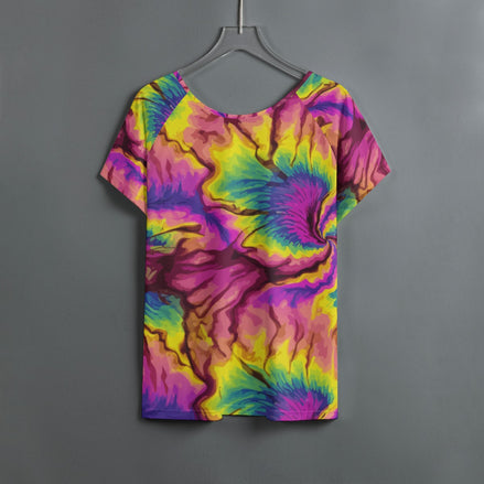 Chaos & Cosmic Bloom All-Over Print Raglan — Boundless Bleeds Series | Aesthetic Rebellion