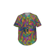 All-Over Print Men's Short Sleeve Baseball Jersey With Pinstripes by Yoycol