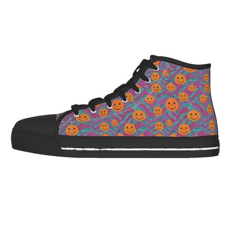 Men's Black Sole Canvas Shoes Yoycol