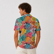 All-Over Print Men's Heavyweight Polyester Polo Shirt|210GSM Yoycol