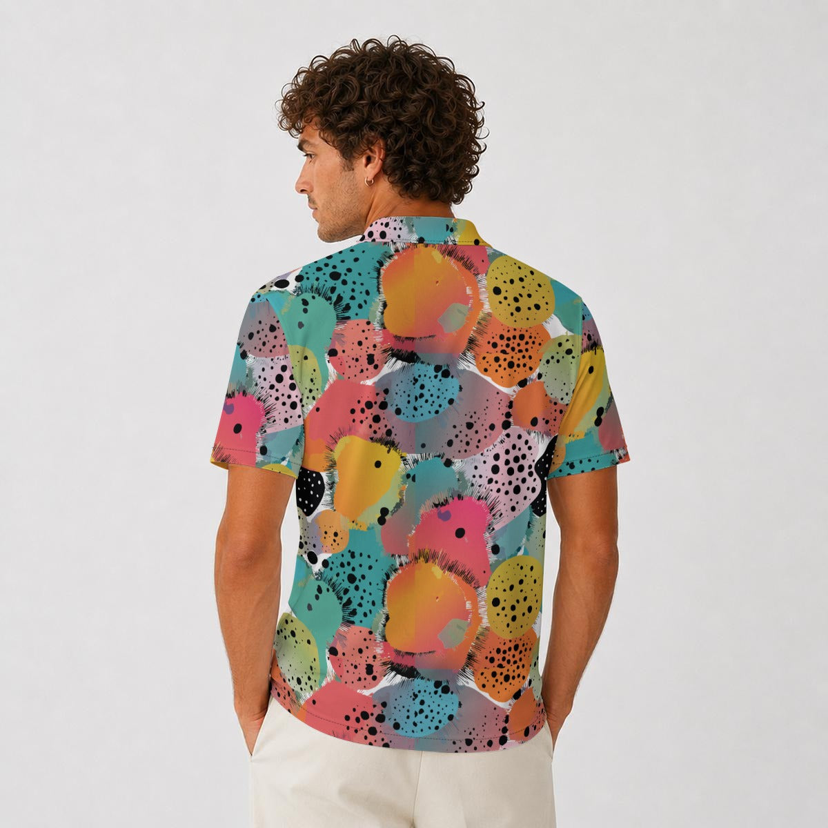 All-Over Print Men's Heavyweight Polyester Polo Shirt|210GSM Yoycol