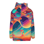 All-Over Print Men's Hooded Zipper Windproof Jacket Yoycol
