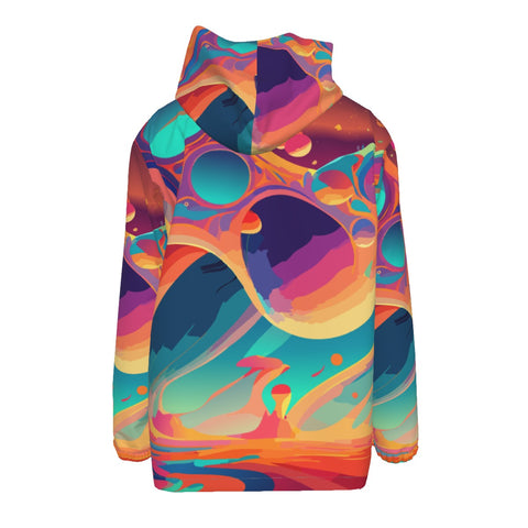 All-Over Print Men's Hooded Zipper Windproof Jacket Yoycol