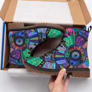 All-Over Print Men's Martin Short Boots