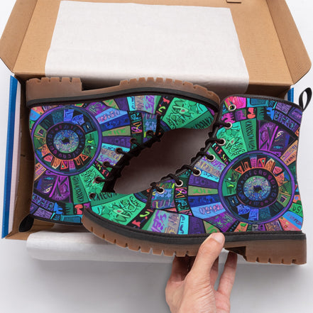 All-Over Print Men's Martin Short Boots