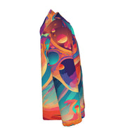 All-Over Print Men's Hooded Zipper Windproof Jacket Yoycol