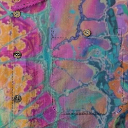Maximalist Print Men's Hawaiian Shirt | AOP Short Sleeve Summer Button-Down | Aesthetic Rebellion