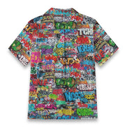 All-Over Print Men's Casual Hawaiian Short Sleeve Shirt | 125GSM Cotton by Yoycol