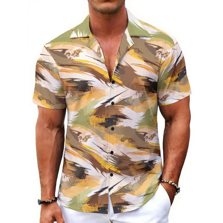 Tiger & Crane AOP Men's Hawaiian Shirt | Bold Animal Print Button-Up | Aesthetic Rebellion