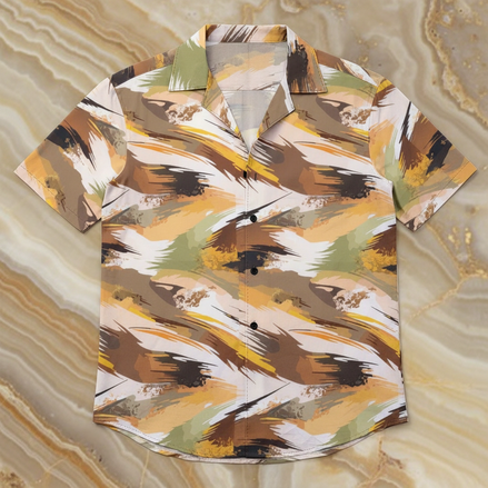 Tiger & Crane AOP Men's Hawaiian Shirt | Bold Animal Print Button-Up | Aesthetic Rebellion