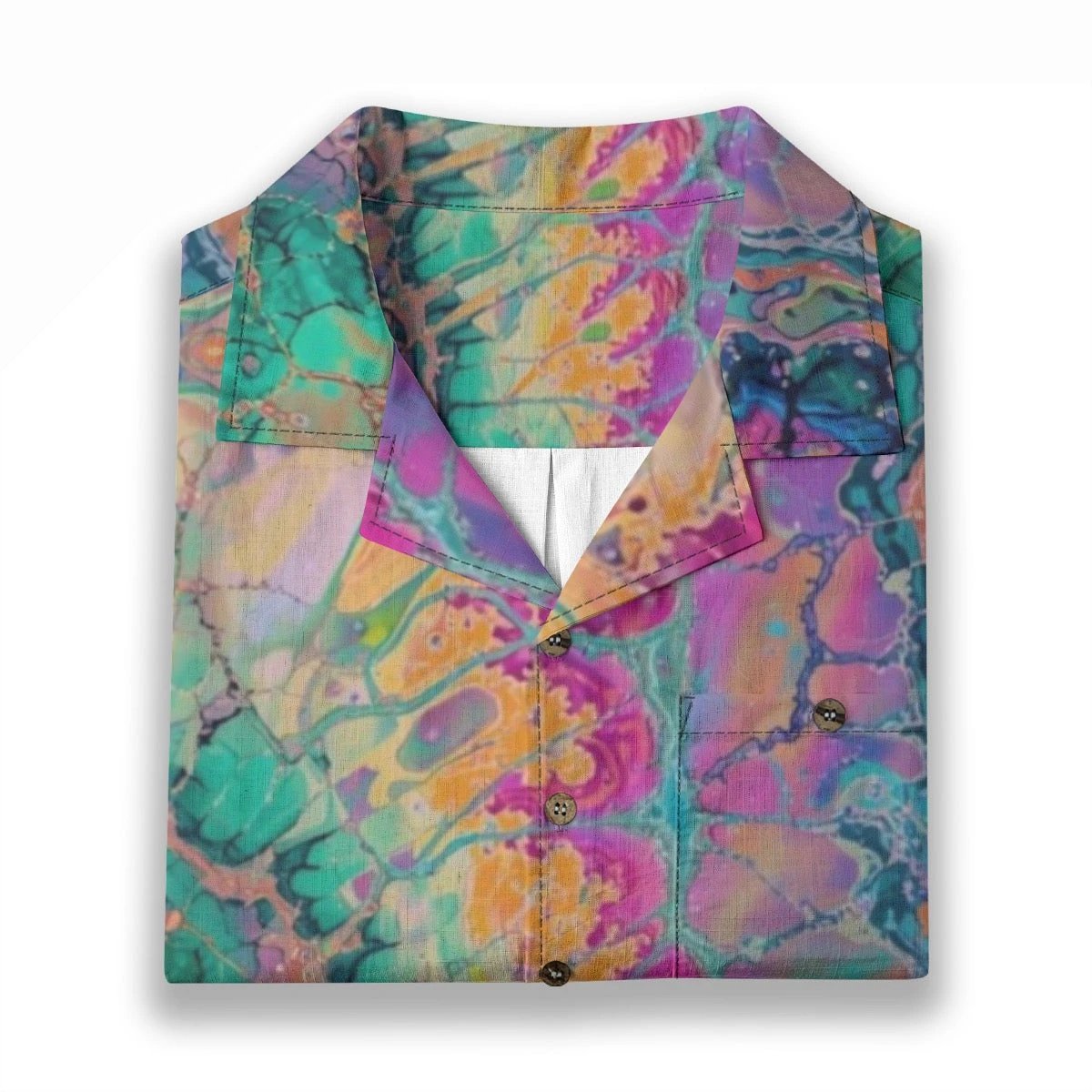 All-Over Print Men's Casual Hawaiian Short Sleeve Shirt | 125GSM Cotton by Yoycol