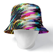 Festival & Rave Bucket Hat for the Maximalist Mystic — Reversible Aura Print Headwear, Sun-to-Dusk Rave Coverage, Psychedelic Streetwear, Wear Your Energy, Unisex Statement Hat, Radiant Aura Colorway